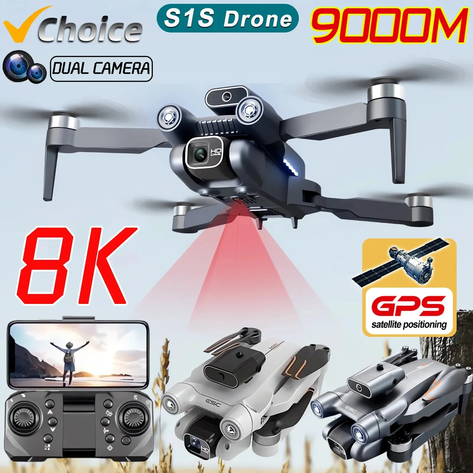 Drone Gps Module - S1S 5G GPS Drone Caméra 8K,