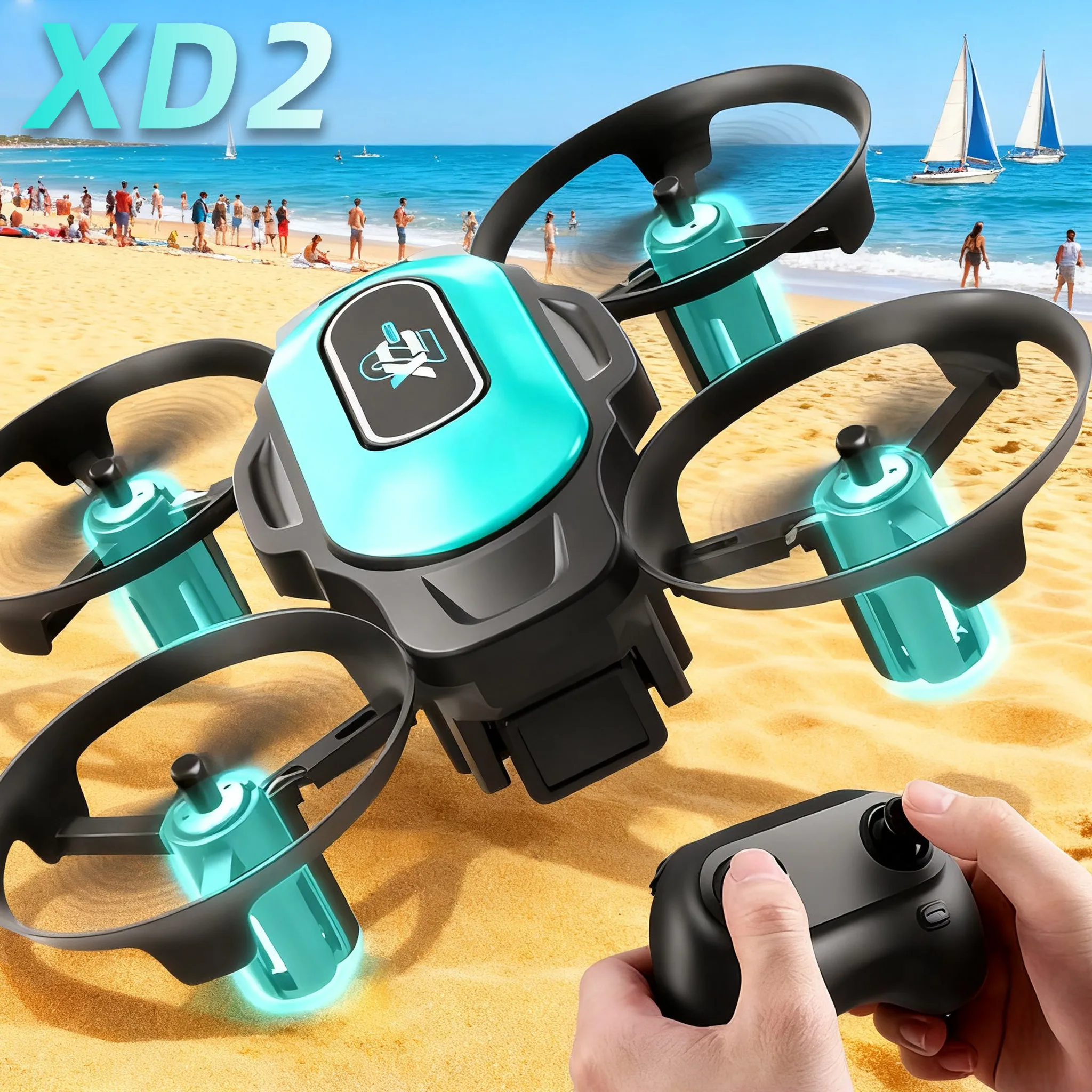 Drone Led Light - Mini drone XD2, 360 ° Tours