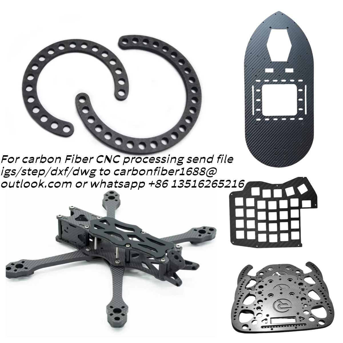 Drone Arm - Plaque en fibre de carbone pour