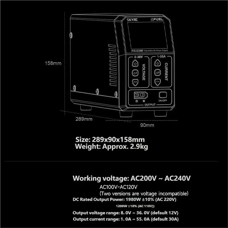 Alimentation CC réglable SKYRC - Drone Charger avis et prix