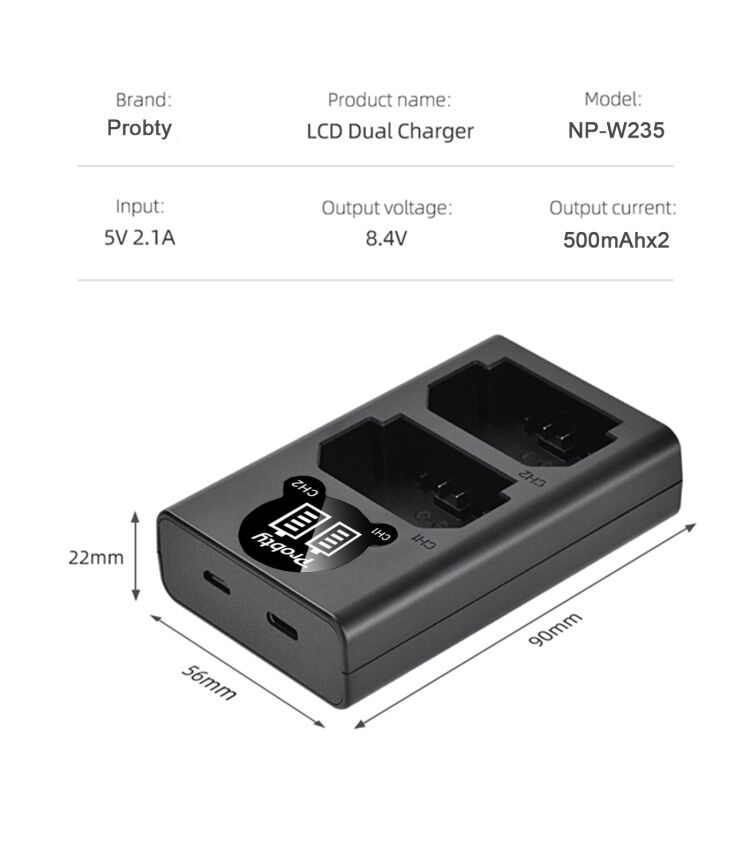 Batterie LCD 2200mAh NP-W235 N - Drone Camera avis et prix