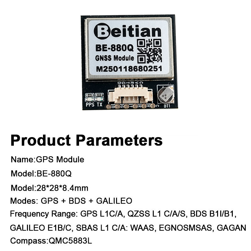 Module GPS GNSS BE-880Q, puce  - Drone Compass avis et prix