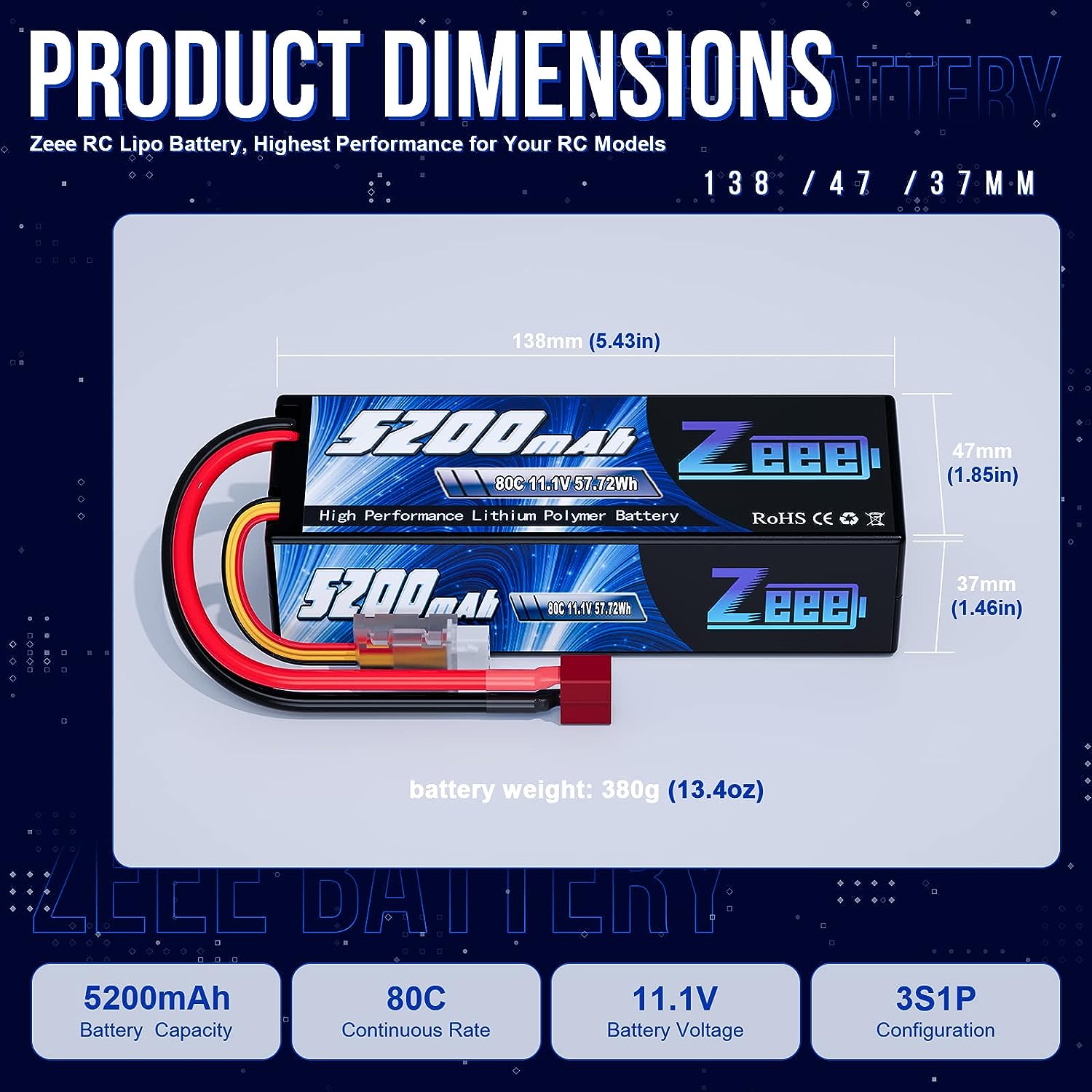 1/2 pièces Zeee 3S 5200mAh bat - Drone Power Distribution Board avis et prix